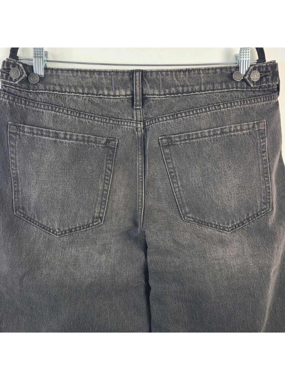 NEW Hollister Women's Low-Rise Baggy Jeans W32 Regular Black Denim Size 14R - Picture 7 of 7